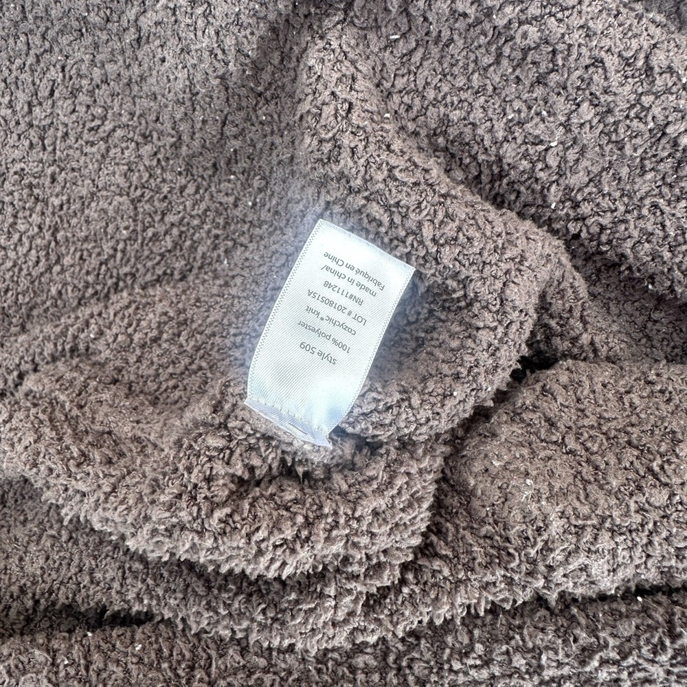 Cozy Black Fleece Robe - Picture 3 of 6